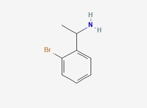 Two-dimensional chemical structure of 1-(2-Bromophenyl)ethan-1-amine