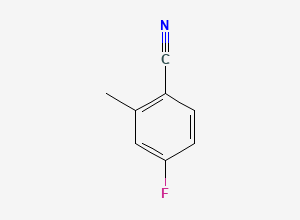 Two-dimensional chemical structure of 4-Fluoro-2-methylbenzonitrile, CAS 147754-12-9