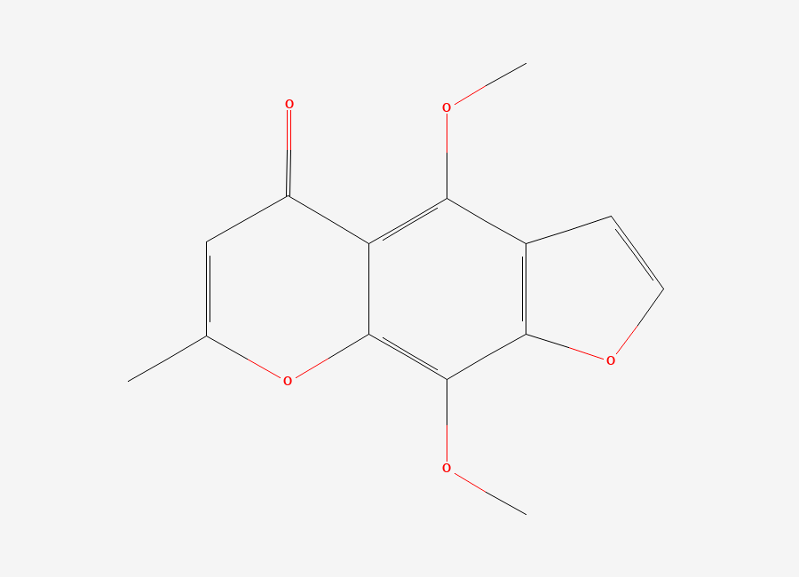 Two-dimensional chemical structure of Khellin, CAS 82-02-0
