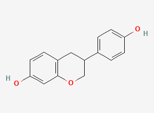 Two-dimensional chemical structure of (R,S)-Equol, CAS 94105-90-5