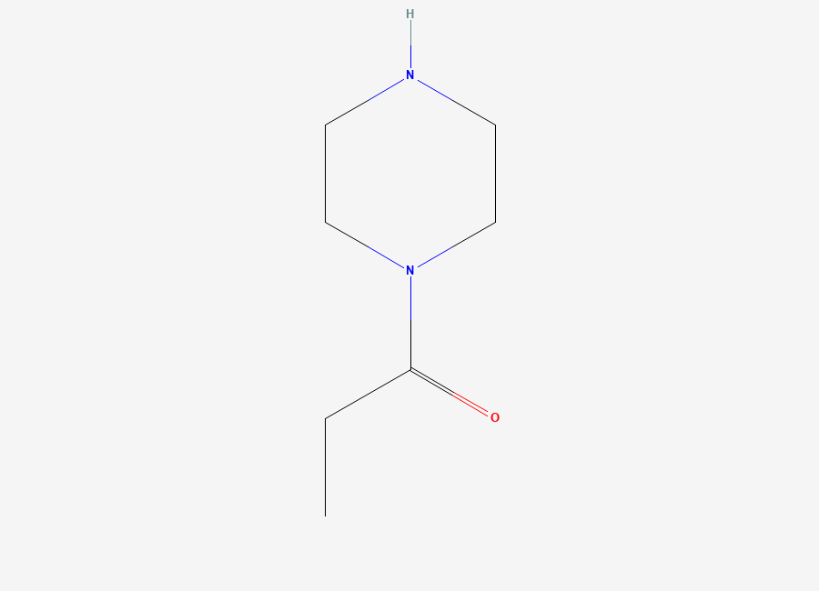 Two-dimensional chemical structure of 1-(Piperazin-1-yl)propan-1-one