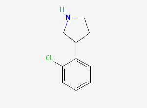 Two-dimensional chemical structure of 3-(2-Chlorophenyl)pyrrolidine