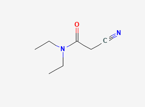 Two-dimensional chemical structure of N,N-Diethyl-2-cyanoacetoamide, CAS 26391-06-0