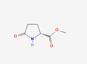 Two-dimensional chemical structure of (R)-Methyl 5-oxopyrrolidine-2-carboxylate
