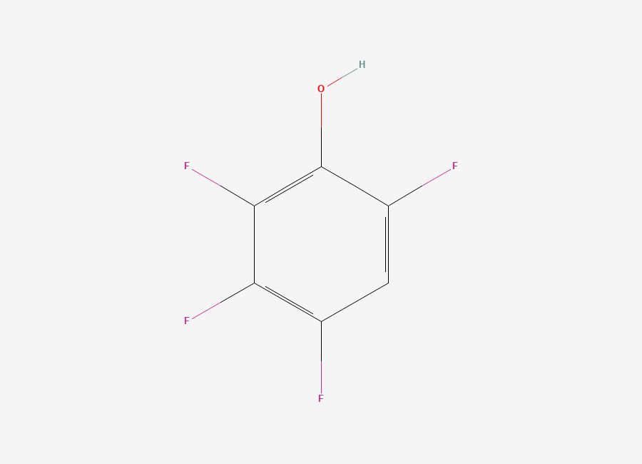 Two-dimensional chemical structure of 2,3,4,6-Tetrafluorophenol