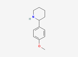 Two-dimensional chemical structure of 2-(4-Methoxyphenyl)piperidine