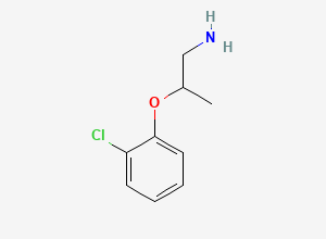 Two-dimensional chemical structure of 2-(2-Chlorophenoxy)propylamine