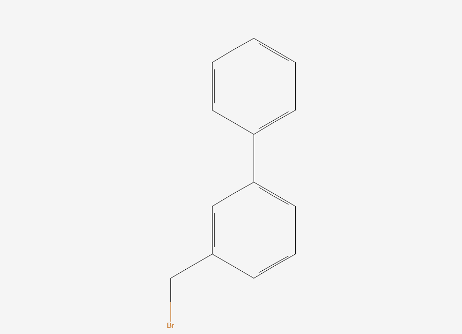 Two-dimensional chemical structure of 3-(Bromomethyl)biphenyl