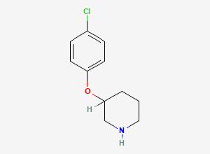 Two-dimensional chemical structure of 3-(4-Chlorophenoxy)piperidine