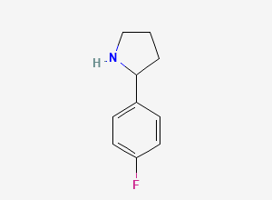 Two-dimensional chemical structure of 2-(4-Fluorophenyl)pyrrolidine