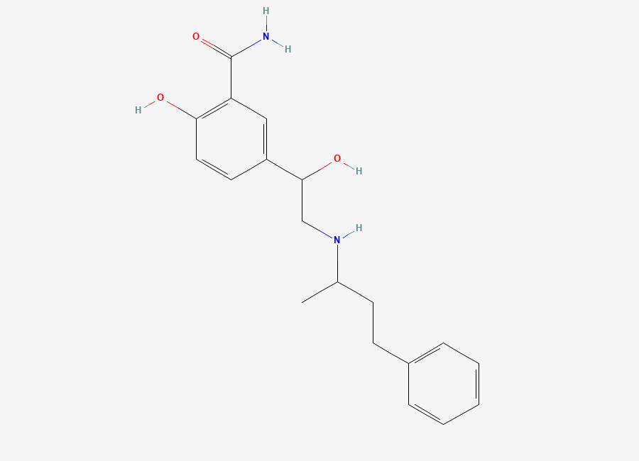Two-dimensional chemical structure of Labetalol, CAS 36894-69-6