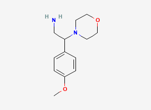 Two-dimensional chemical structure of 2-(4-Methoxyphenyl)-2-morpholinoethanamine
