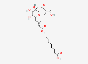 Two-dimensional chemical structure of Mupirocin EP Impurity A /Pseudomonic Acid B, CAS 40980-51-6