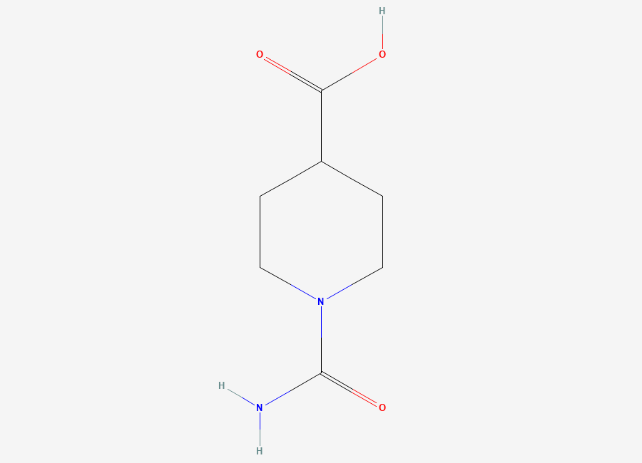 Two-dimensional chemical structure of 1-carbamoylpiperidine-4-carboxylic Acid
