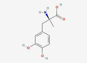 Two-dimensional chemical structure of Methyldopa, CAS 555-30-6