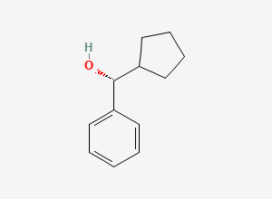 Two-dimensional chemical structure of (R)-cyclopentyl(phenyl)methanol
