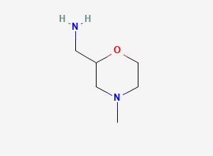 Two-dimensional chemical structure of (4-Methylmorpholin-2-yl)methanamine
