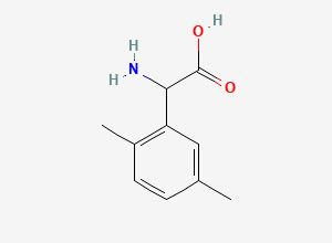 Two-dimensional chemical structure of Amino(2,5-dimethylphenyl)acetic acid