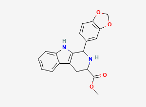 Two-dimensional chemical structure of Tadalafil (1S-cis) Methyl ester Impurity, CAS 171596-43-3