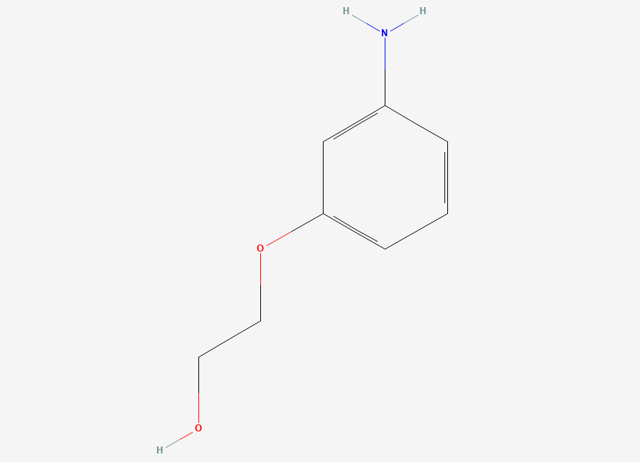 Two-dimensional chemical structure of 2-(3-Aminophenoxy)ethan-1-ol