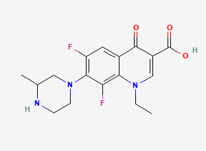Two-dimensional chemical structure of Lomefloxacin, CAS 98079-51-7