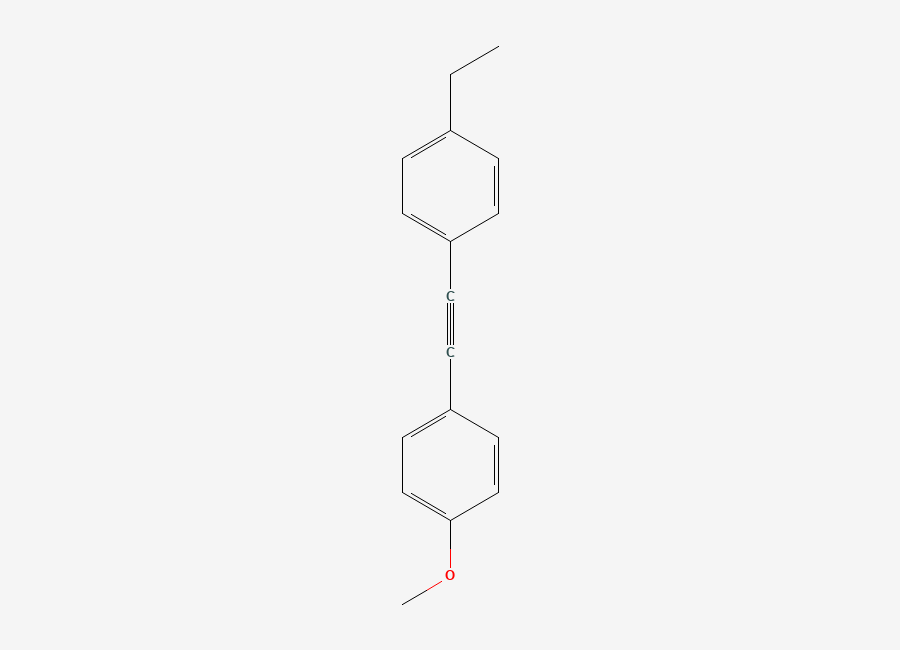 Two-dimensional chemical structure of 1-Ethyl-4-(2-(4-methoxyphenyl)ethynyl)benzene