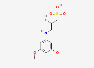 Two-dimensional chemical structure of 3-((3,5-Dimethoxyphenyl)amino)-2-hydroxypropane-1-sulfonic acid