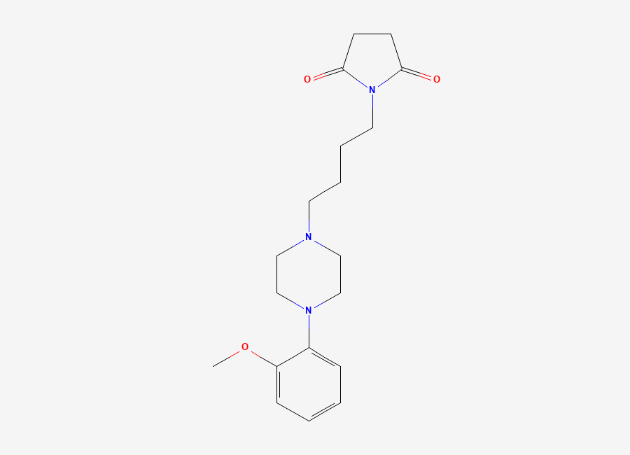Two-dimensional chemical structure of 1-(4-(4-(2-Methoxyphenyl)-1-piperazinyl)butyl)-2,5-pyrrolidinedione
