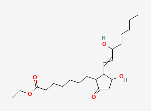 Two-dimensional chemical structure of Prostaglandin E1 Ethyl Ester; Alprostadil EP Impurity I