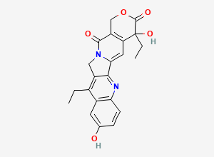Two-dimensional chemical structure of 7-Ethyl-10-Hydroxy Camptothecin, CAS 130144-34-2