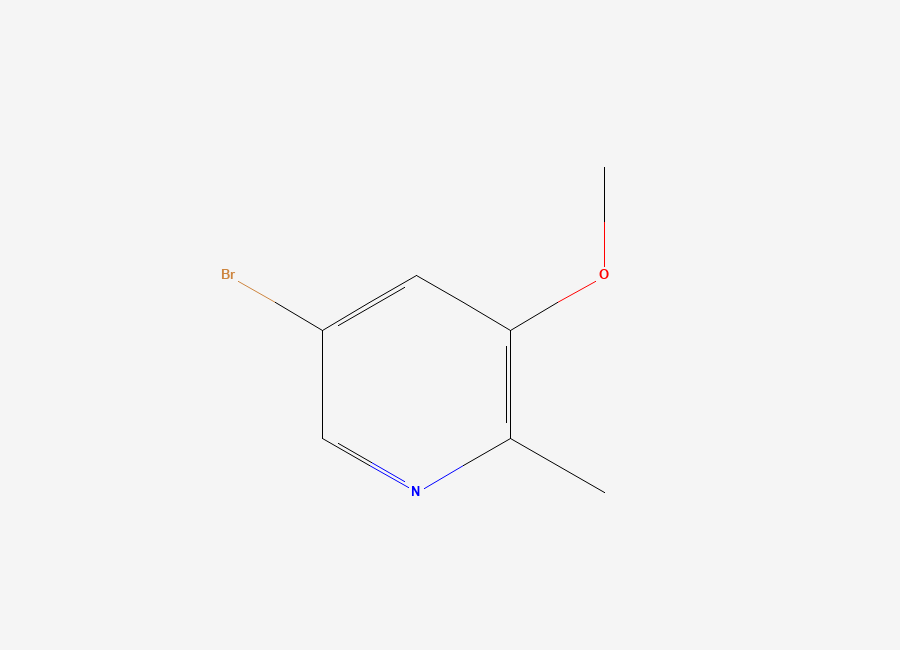 Two-dimensional chemical structure of 5-Bromo-3-methoxy-2-methylpyridine