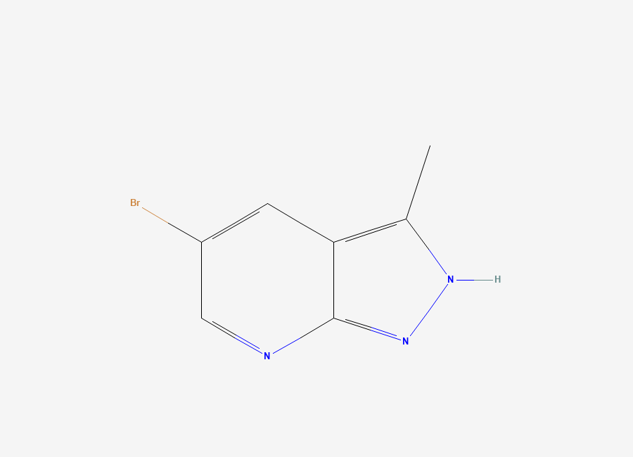 Two-dimensional chemical structure of 5-Bromo-3-methyl-1H-pyrazolo(3,4-b)pyridine