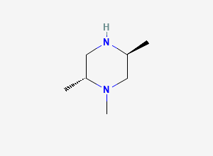 Two-dimensional chemical structure of (2R,5S)-1,2,5-Trimethylpiperazine