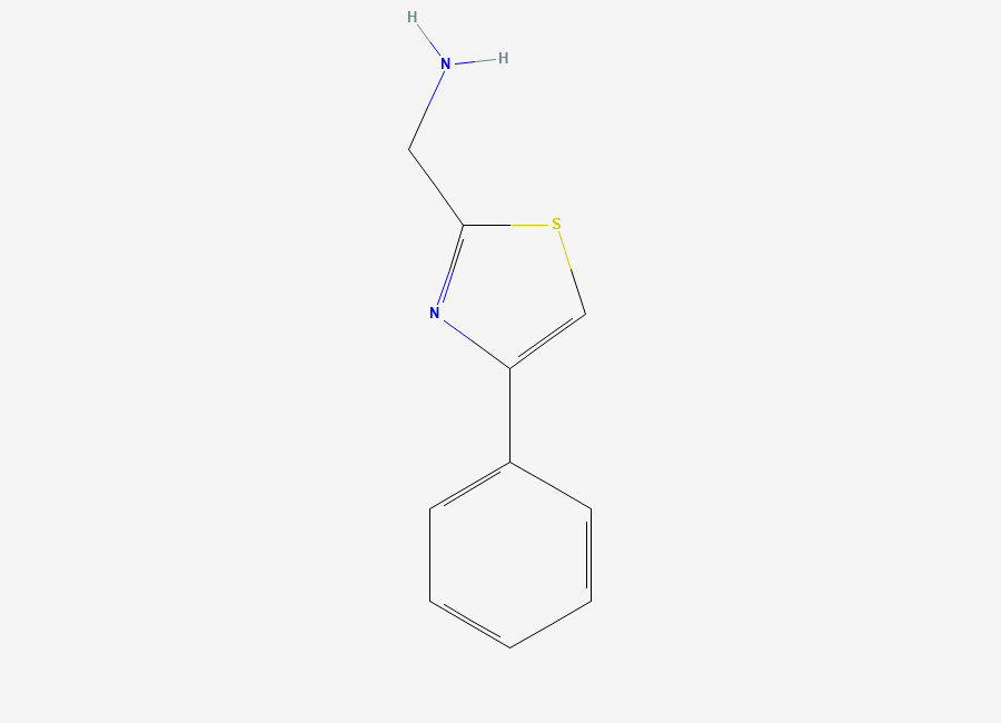 Two-dimensional chemical structure of (4-Phenyl-1,3-thiazol-2-yl)methanamine