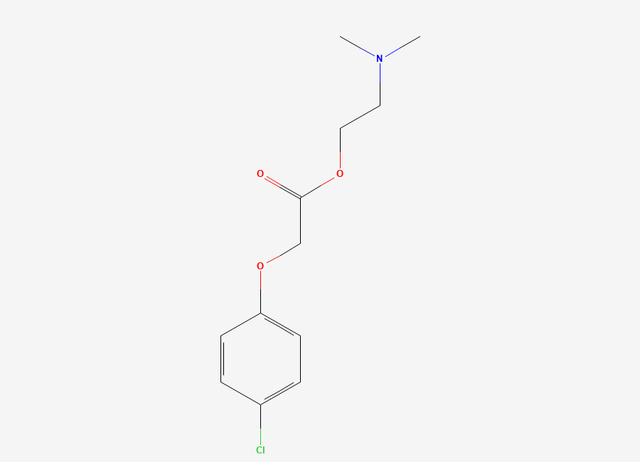 Two-dimensional chemical structure of Meclofenoxate, CAS 51-68-3