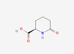 Two-dimensional chemical structure of (2R)-6-Oxopiperidine-2-carboxylic acid