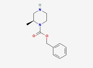 Two-dimensional chemical structure of Benzyl (2S)-2-methylpiperazine-1-carboxylate