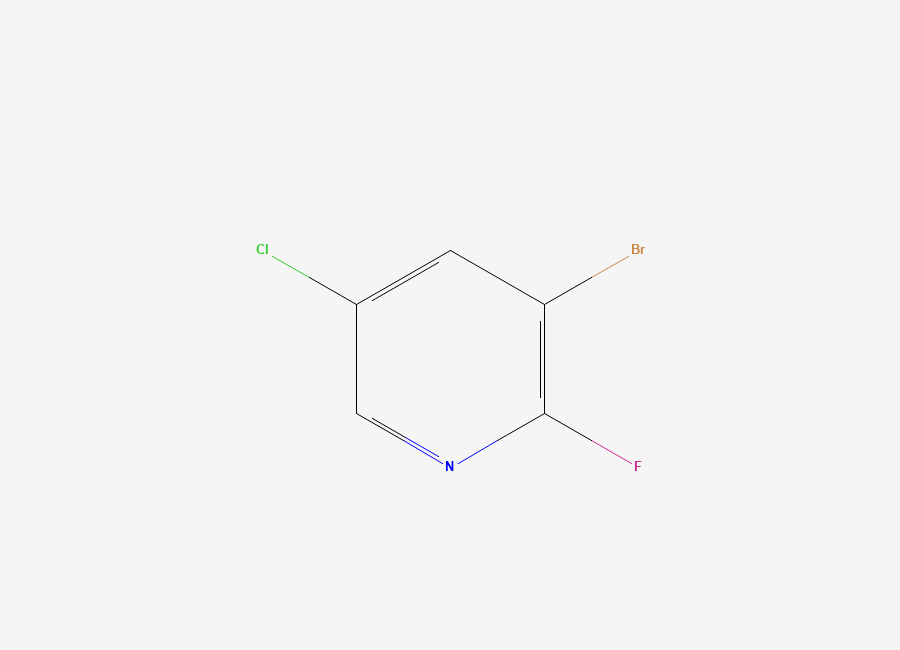 Two-dimensional chemical structure of 3-Bromo-5-chloro-2-fluoropyridine