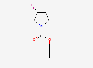 Two-dimensional chemical structure of tert-Butyl (3R)-3-fluoropyrrolidine-1-carboxylate