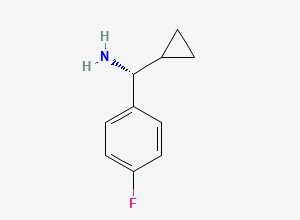 Two-dimensional chemical structure of (R)-cyclopropyl(4-fluorophenyl)methanamine