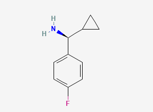 Two-dimensional chemical structure of (S)-Cyclopropyl(4-fluorophenyl)methanamine