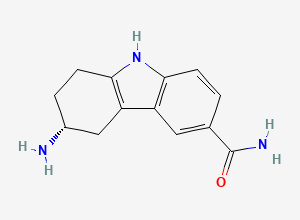 Two-dimensional chemical structure of (R)-3-Amino-2,3,4,9-tetrahydro-1H-carbazole-6-carboxamide / Frovatriptan Related Compound A, CAS 147008-88-6