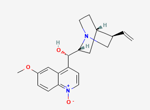 Two-dimensional chemical structure of (S)-[(2R,4S,5R)-5-ethenyl-1-azabicyclo[2.2.2]octan-2-yl]-(6-methoxy-1-oxidoquinolin-1-ium-4-yl)methanol