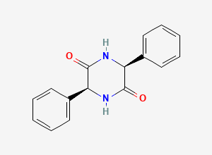 Two-dimensional chemical structure of (3S,6S)-3,6-Diphenylpiperazine-2,5-dione, CAS 281670-46-0