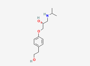 Two-dimensional chemical structure of O-Demethylmetoprolol, (+)-