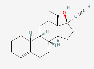 Two-dimensional chemical structure of Levonorgestrel EP Impurity D / 3-Deoxolevonorgestrel, CAS 32419-58-2