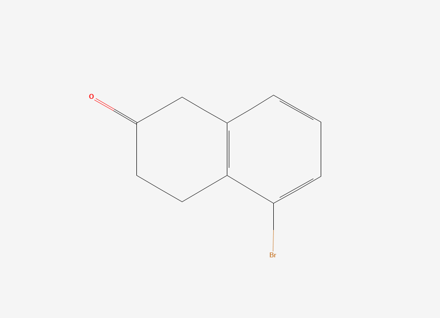 Two-dimensional chemical structure of 5-Bromo-2-tetralone