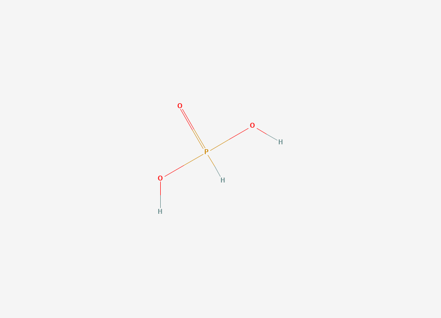 Two-dimensional chemical structure of Phosphorous acid, CAS 13598-36-2