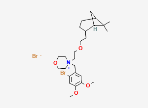 Two-dimensional chemical structure of Pinaverium Bromide, CAS 53251-94-8