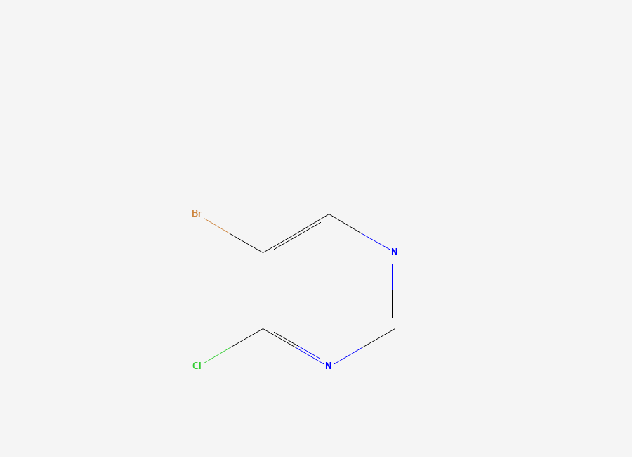 Two-dimensional chemical structure of 5-Bromo-4-chloro-6-methylpyrimidine